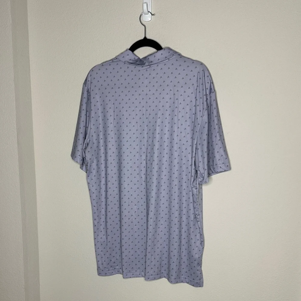 Adidas Men's Gray Polo with Pattern
